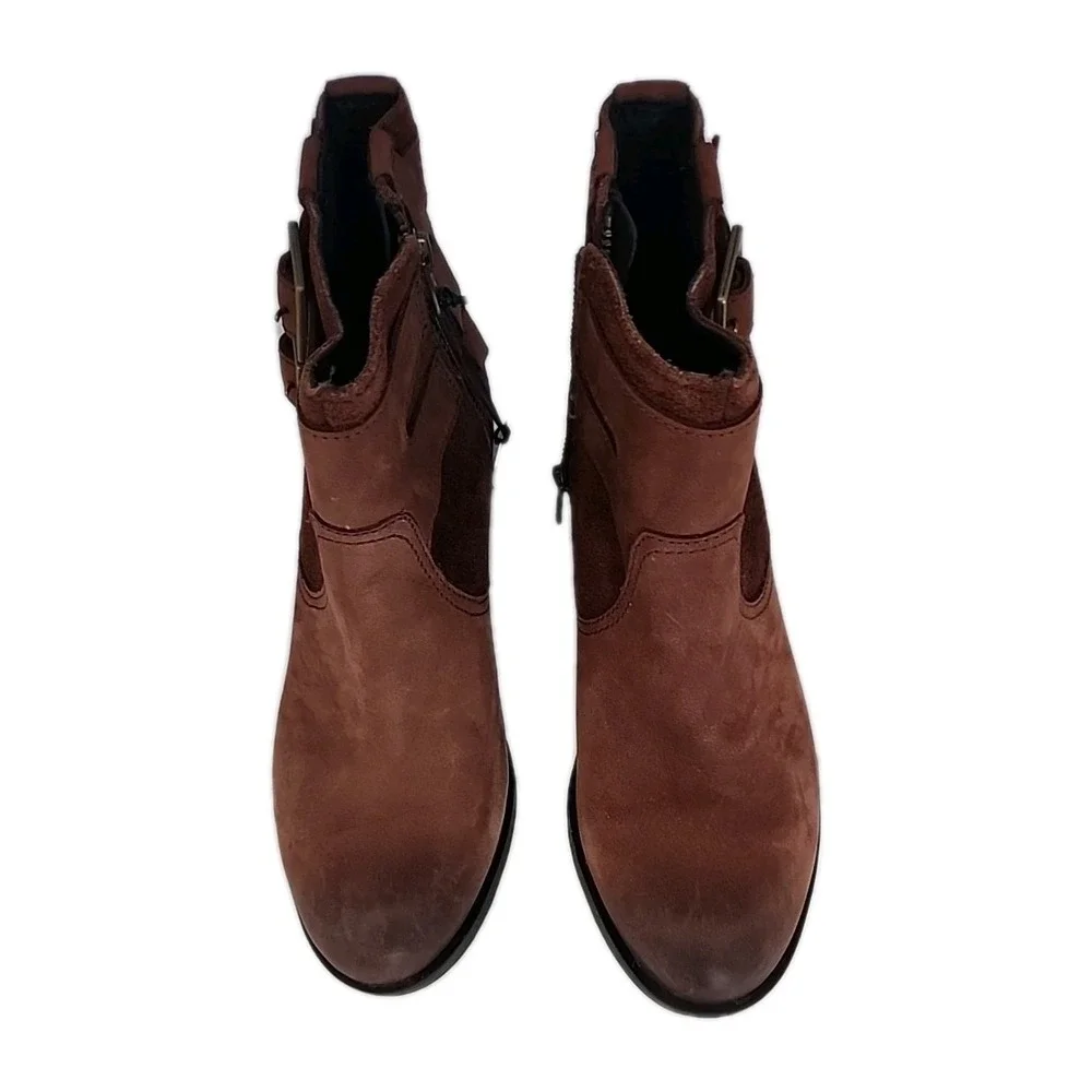 Sorel Lolla Bootie‎ Burro/Buffalo Brown  Women's 7 Zipper NL3080-282 Waterproof